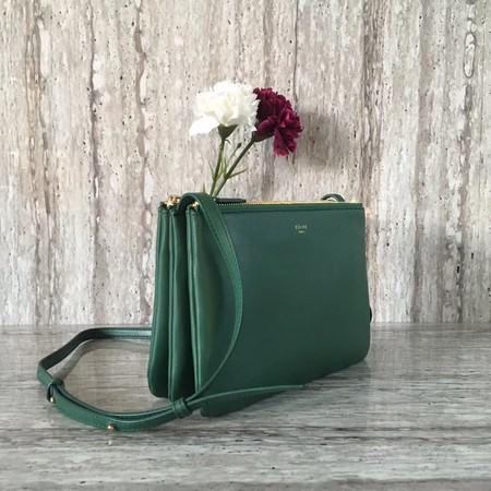 Celine mini Trio Crossbody Messenger Bag C55420 Green Celine mini Trio Crossbody Messenger Bag C55420 Green