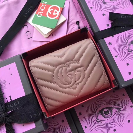 Gucci GG Marmont Matelasse Wallet 474802 Pink Gucci GG Marmont Matelasse Wallet 474802 Pink