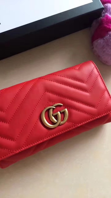 Gucci GG Marmont Continental Wallet 443436 Red Gucci GG Marmont Continental Wallet 443436 Red