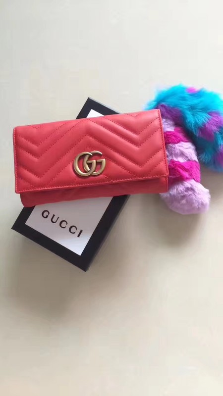 Gucci GG Marmont Continental Wallet 443436 Red Gucci GG Marmont Continental Wallet 443436 Red