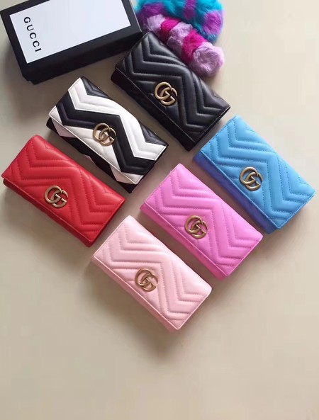 Gucci GG Marmont Continental Wallet 443436 Red Gucci GG Marmont Continental Wallet 443436 Red