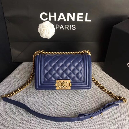 Boy Chanel Flap Shoulder Bag Sheepskin Leather A67085 Blue Boy Chanel Flap Shoulder Bag Sheepskin Leather A67085 Blue