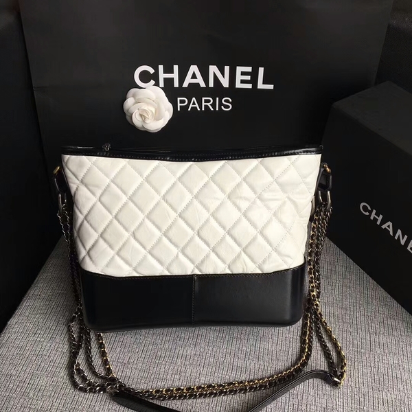 Chanel Gabrielle Shoulder Bag Original Calfskin Leather A93842 Black&White Chanel Gabrielle Shoulder Bag Original Calfskin Leather A93842 Black&White