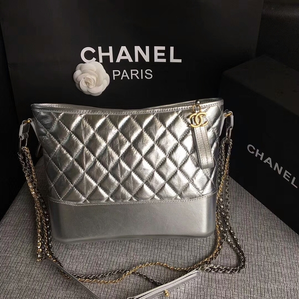 Chanel Gabrielle Shoulder Bag Original Calfskin Leather A93842 Silver Chanel Gabrielle Shoulder Bag Original Calfskin Leather A93842 Silver