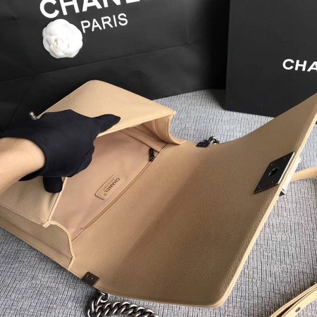 Boy Chanel Flap Shoulder Bag Apricot Original Cannage Pattern A67087 Silver Boy Chanel Flap Shoulder Bag Apricot Original Cannage Pattern A67087 Silver