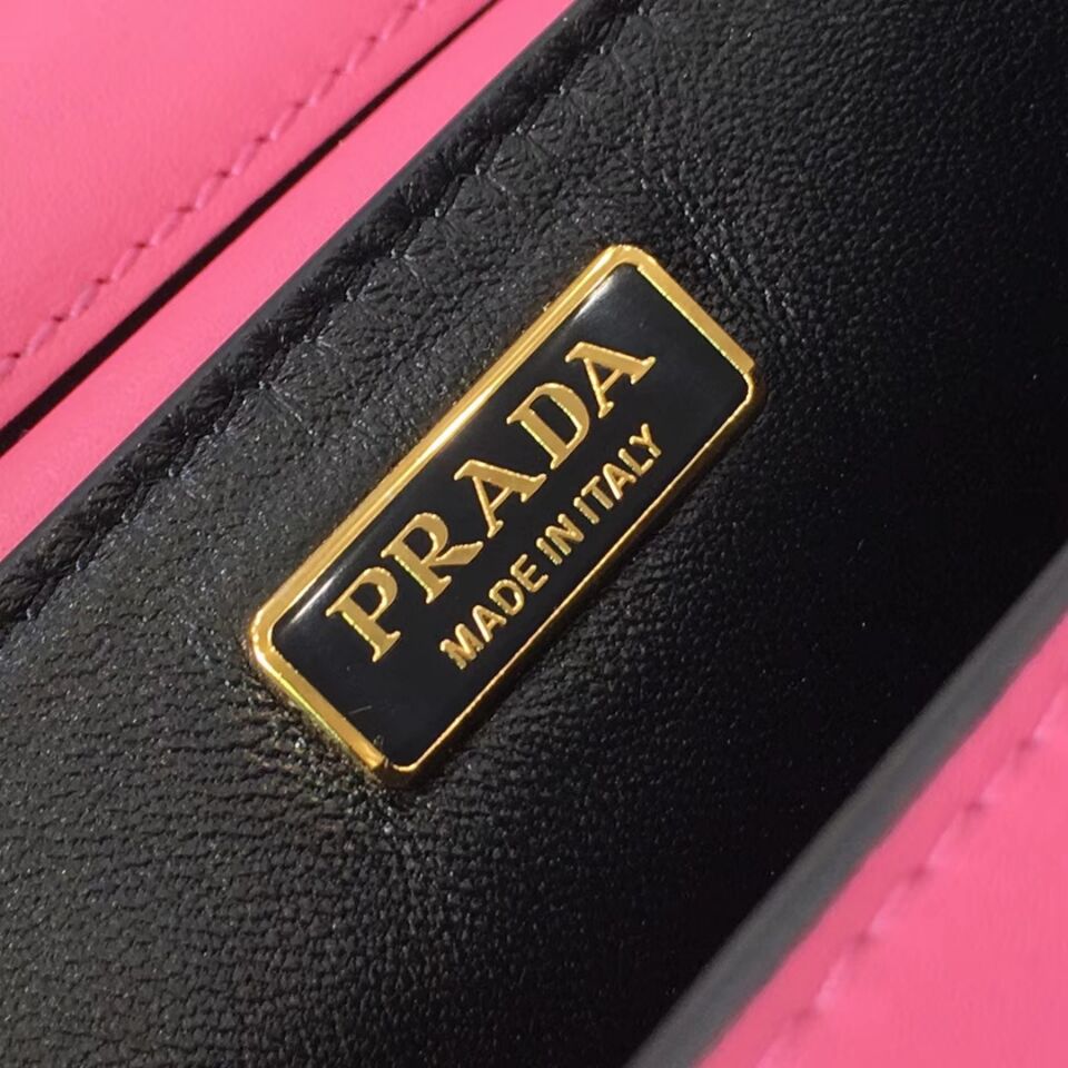 Prada Cahier Leather Shoulder Bag 1BD103 Rose Prada Cahier Leather Shoulder Bag 1BD103 Rose