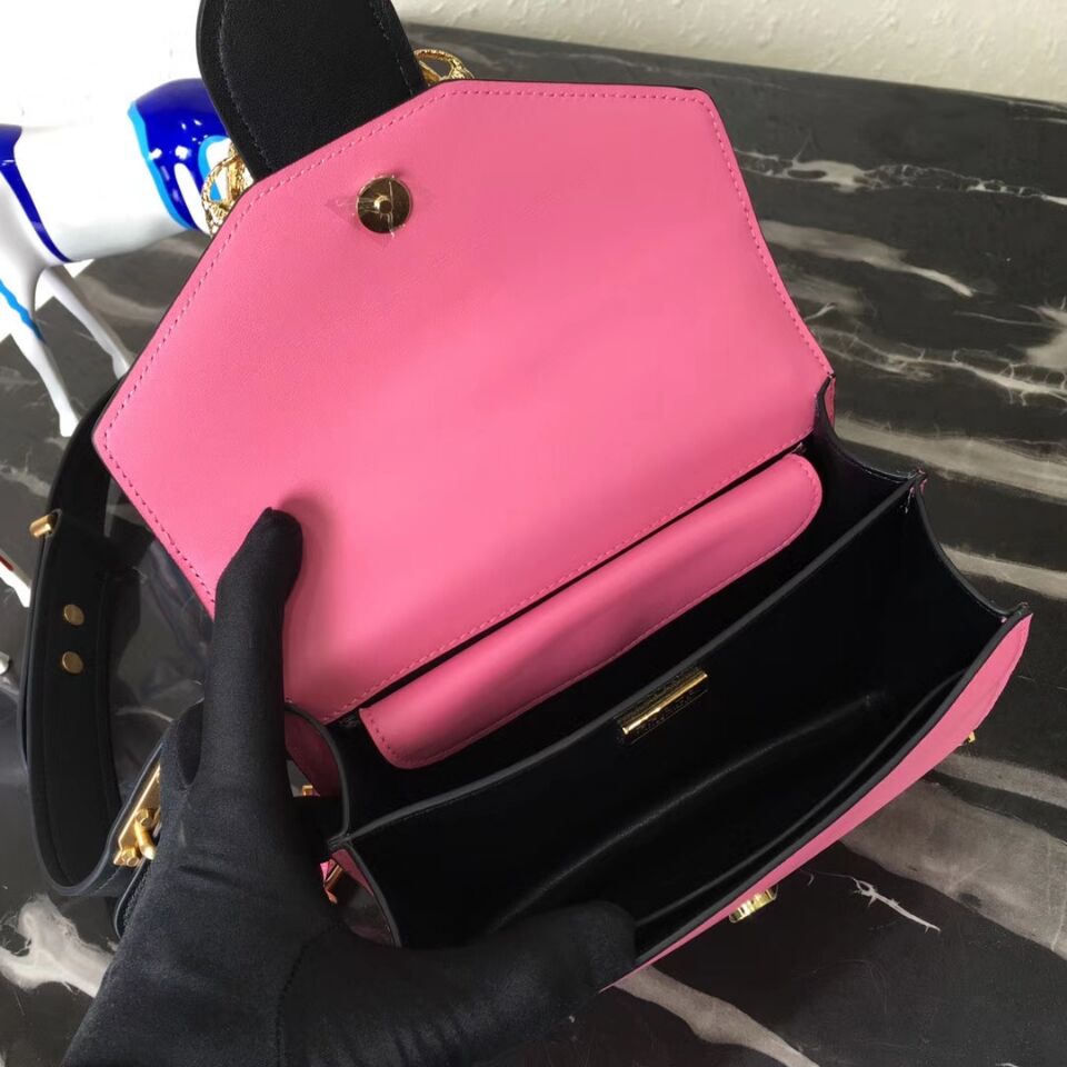 Prada Cahier Leather Shoulder Bag 1BD103 Rose Prada Cahier Leather Shoulder Bag 1BD103 Rose