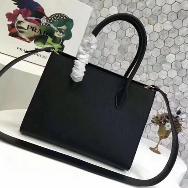 Prada Bibliotheque Medium Saffiano Top-Handle Tote Bag 1BG088 Black Prada Bibliotheque Medium Saffiano Top-Handle Tote Bag 1BG088 Black