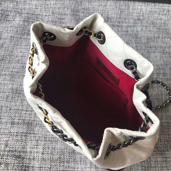 Chanel 2018 Original Calfskin Leather Backpack 81229 White Chanel 2018 Original Calfskin Leather Backpack 81229 White