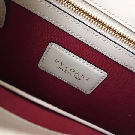 BVLGARI Serpenti Forever Original Calfskin Leather Shoulder Bag 3780 Offwhite