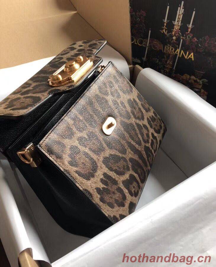 Dolce & Gabbana SICILY Chrysanthemum Calfskin Tote Bags 5588-3 black Dolce & Gabbana SICILY Chrysanthemum Calfskin Tote Bags 5588-3 black