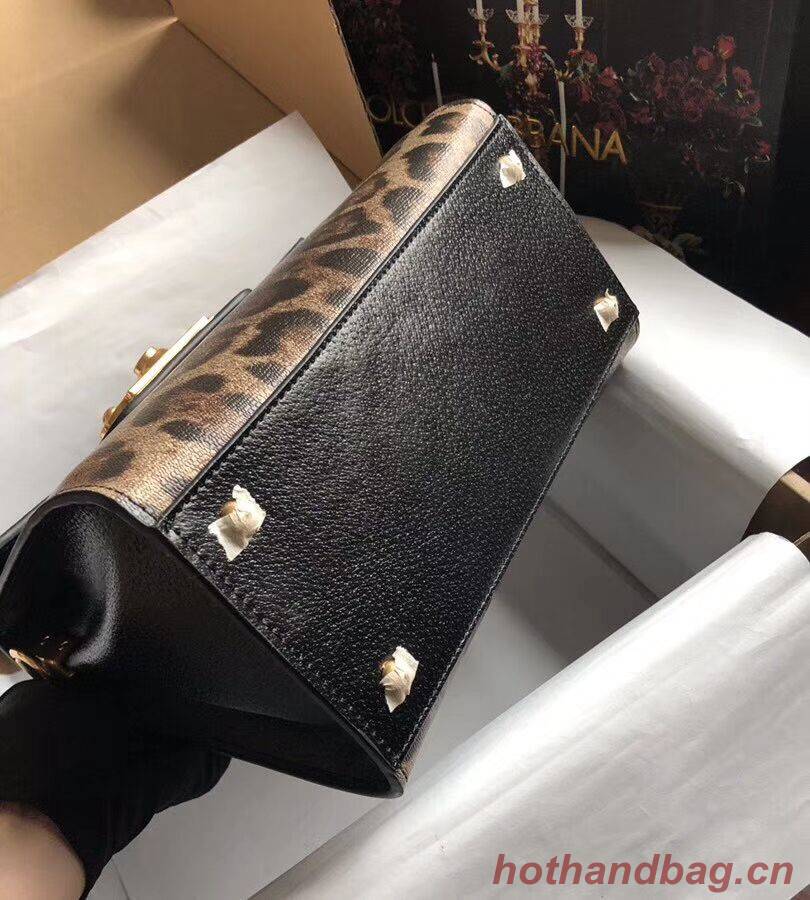 Dolce & Gabbana SICILY Chrysanthemum Calfskin Tote Bags 5588-3 black Dolce & Gabbana SICILY Chrysanthemum Calfskin Tote Bags 5588-3 black