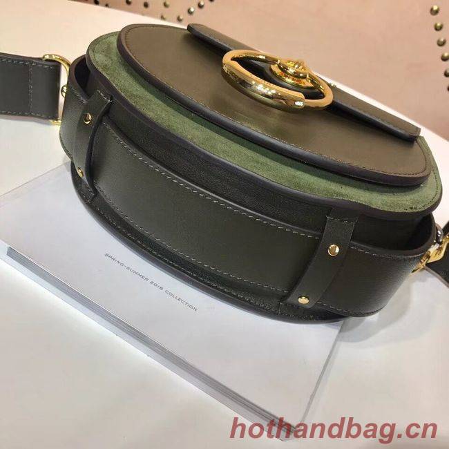 CHLOE Tess Small leather shoulder bag 3E153 Blackish green CHLOE Tess Small leather shoulder bag 3E153 Blackish green
