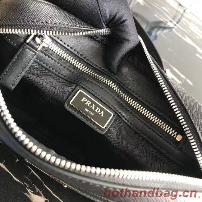 Prada Saffiano leather shoulder bag 2VH063 black Prada Saffiano leather shoulder bag 2VH063 black