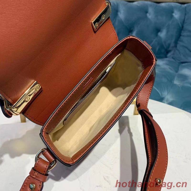 Chloe Original Calfskin Leather Top Handle Small Bag 3S030 Brown Chloe Original Calfskin Leather Top Handle Small Bag 3S030 Brown