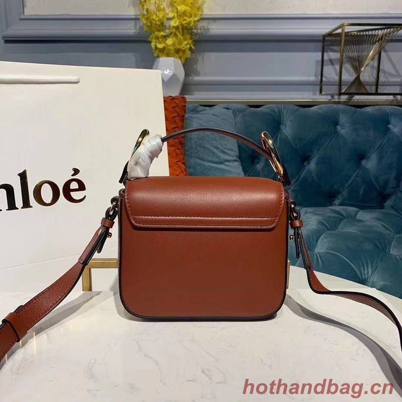Chloe Original Calfskin Leather Top Handle Small Bag 3S030 Brown Chloe Original Calfskin Leather Top Handle Small Bag 3S030 Brown