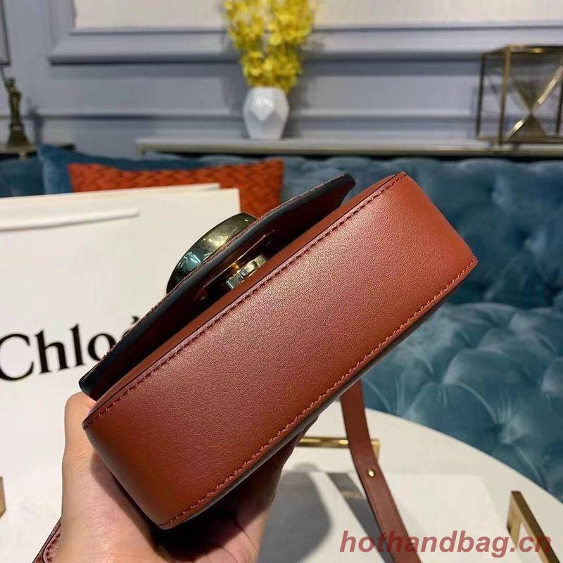 Chloe Original Calfskin Leather Top Handle Small Bag 3S030 Brown Chloe Original Calfskin Leather Top Handle Small Bag 3S030 Brown