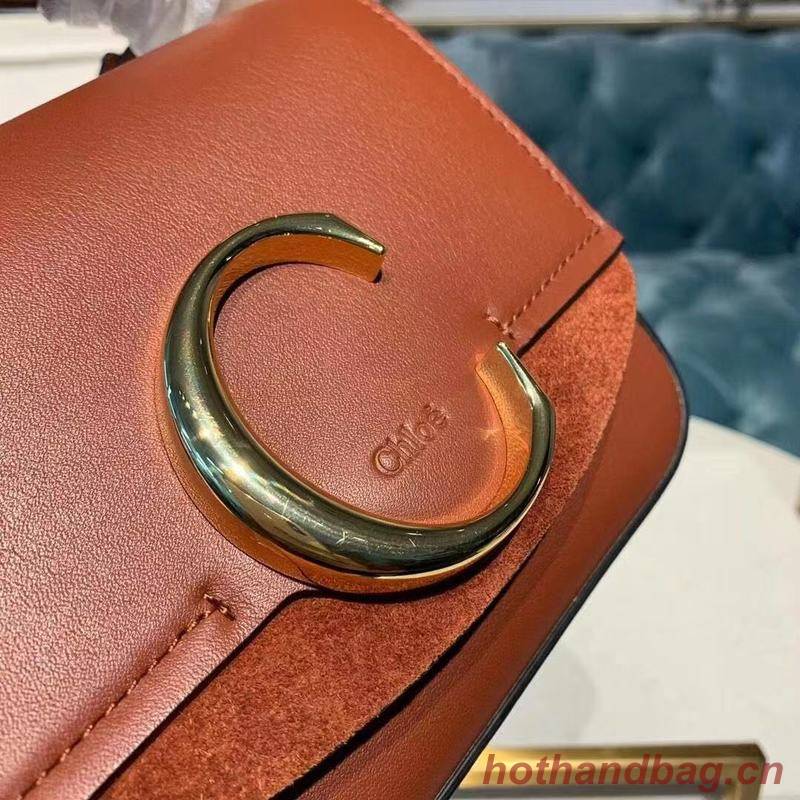 Chloe Original Calfskin Leather Top Handle Small Bag 3S030 Brown Chloe Original Calfskin Leather Top Handle Small Bag 3S030 Brown