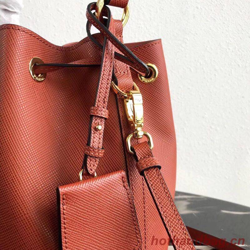 Prada Galleria Saffiano Leather Bag 1BE032 Dark Orange Prada Galleria Saffiano Leather Bag 1BE032 Dark Orange