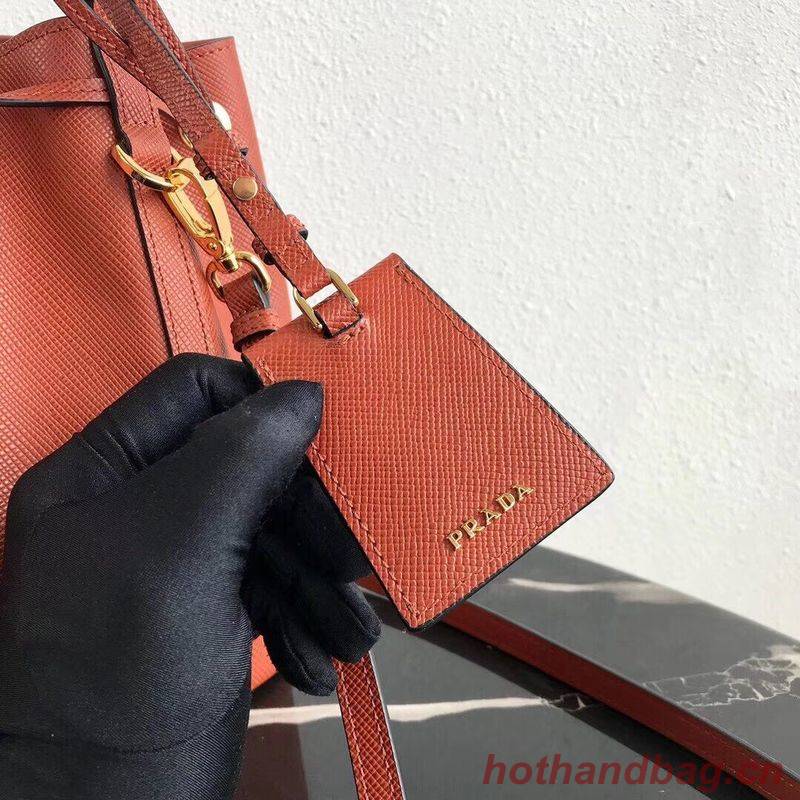 Prada Galleria Saffiano Leather Bag 1BE032 Dark Orange Prada Galleria Saffiano Leather Bag 1BE032 Dark Orange
