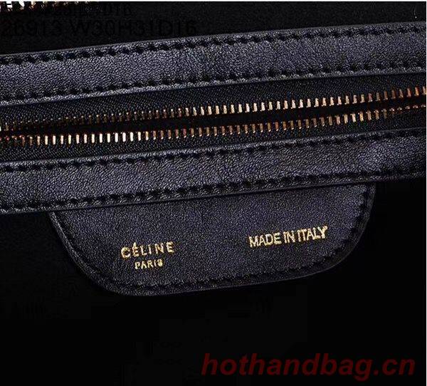 Celine Luggage Micro Tote Bag Original Suede Leather CL5369 Black Celine Luggage Micro Tote Bag Original Suede Leather CL5369 Black