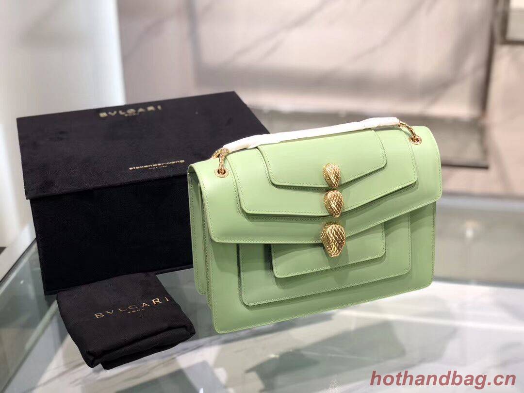 BVLGARI Serpenti Forever leather shoulder bag B288620 green BVLGARI Serpenti Forever leather shoulder bag B288620 green
