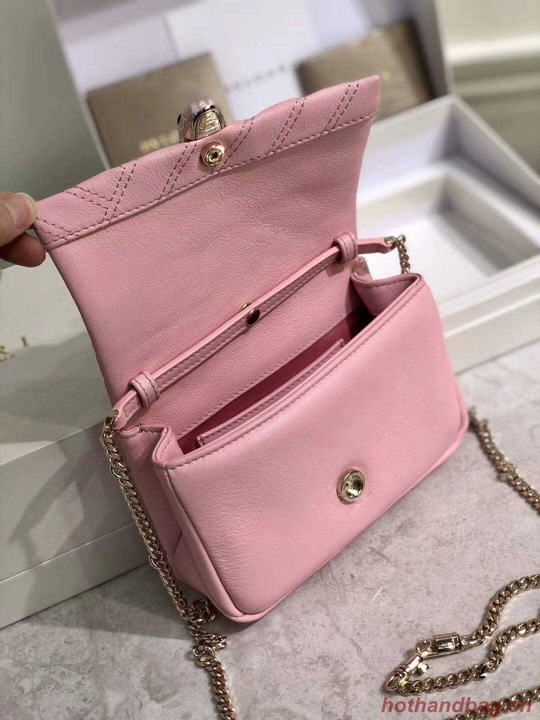 BVLGARI Shoulder Bag Calfskin Leather B288760 pink BVLGARI Shoulder Bag Calfskin Leather B288760 pink