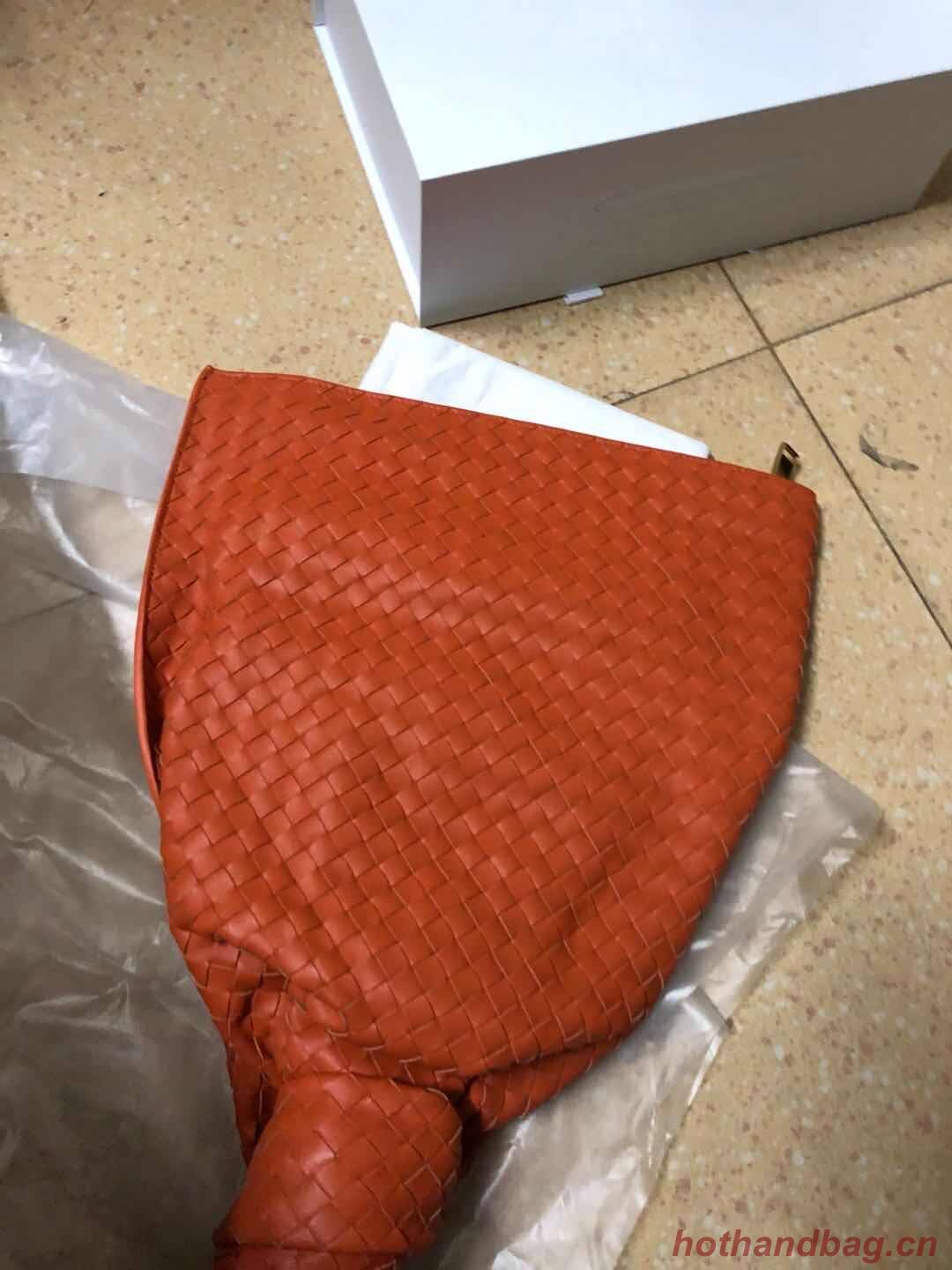 Bottega Veneta Original Weave Leather Twist Bag BV4587 Orange Bottega Veneta Original Weave Leather Twist Bag BV4587 Orange
