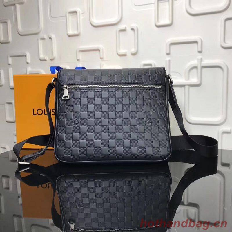 LOUIS VUITTON ORIGINAL LEATHER MESSENGER BAG N41038 N41035 BLACK LOUIS VUITTON ORIGINAL LEATHER MESSENGER BAG N41038 N41035 BLACK