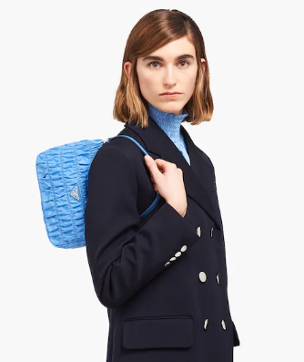 Prada Nylon and Saffiano leather mini bag 1NE204 blue Prada Nylon and Saffiano leather mini bag 1NE204 blue