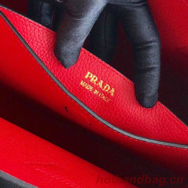 Prada Deer skin bag 1BG008 black&red Prada Deer skin bag 1BG008 black&red