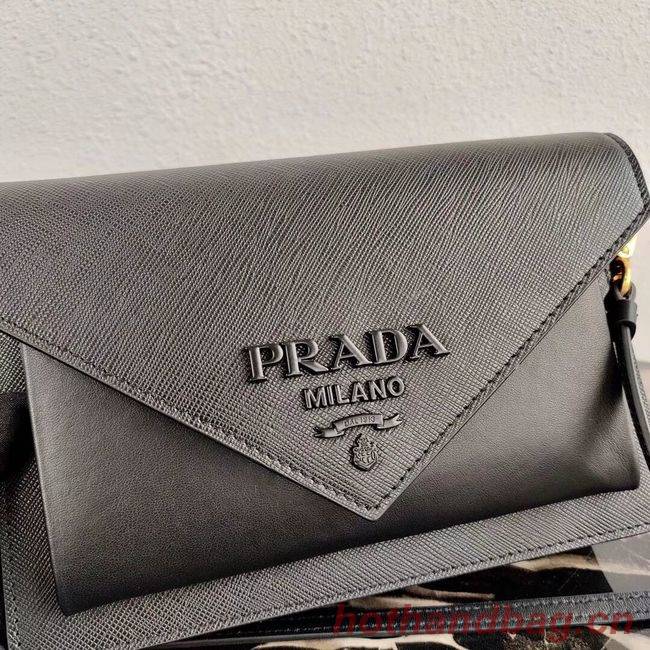 Prada Saffiano leather mini-bag 1BP020 black Prada Saffiano leather mini-bag 1BP020 black