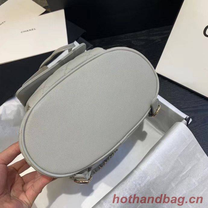 Chanel backpack Grained Calfskin & Gold-Tone Metal AS1371 Gray Chanel backpack Grained Calfskin & Gold-Tone Metal AS1371 Gray