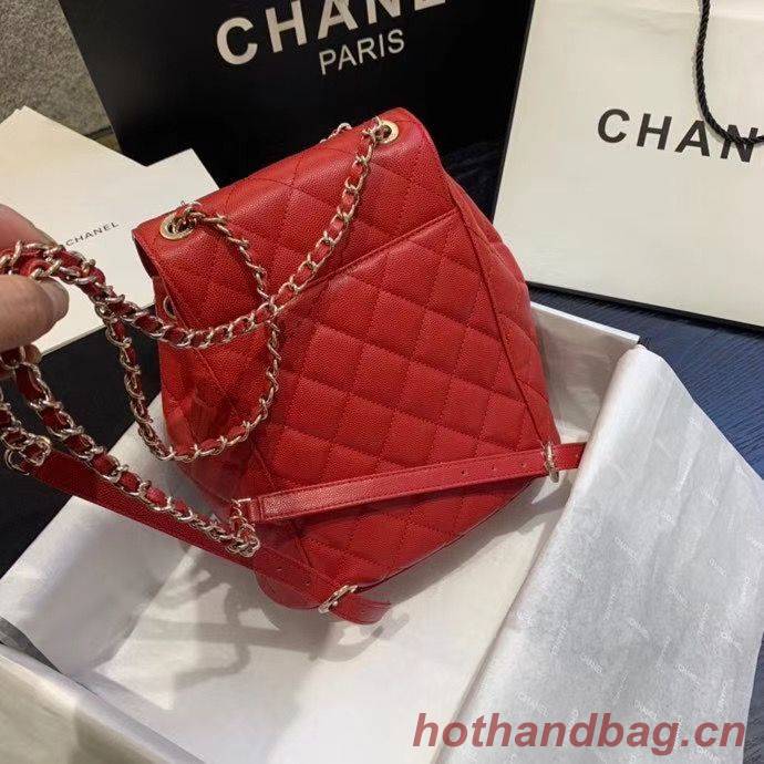 Chanel backpack Grained Calfskin & Gold-Tone Metal AS1371 Red Chanel backpack Grained Calfskin & Gold-Tone Metal AS1371 Red