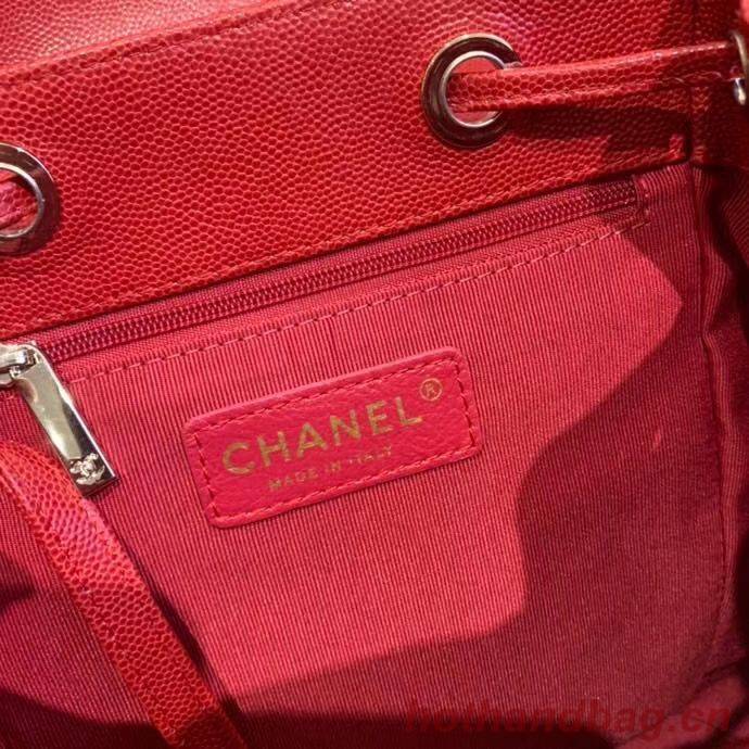 Chanel backpack Grained Calfskin & Gold-Tone Metal AS1371 Red Chanel backpack Grained Calfskin & Gold-Tone Metal AS1371 Red