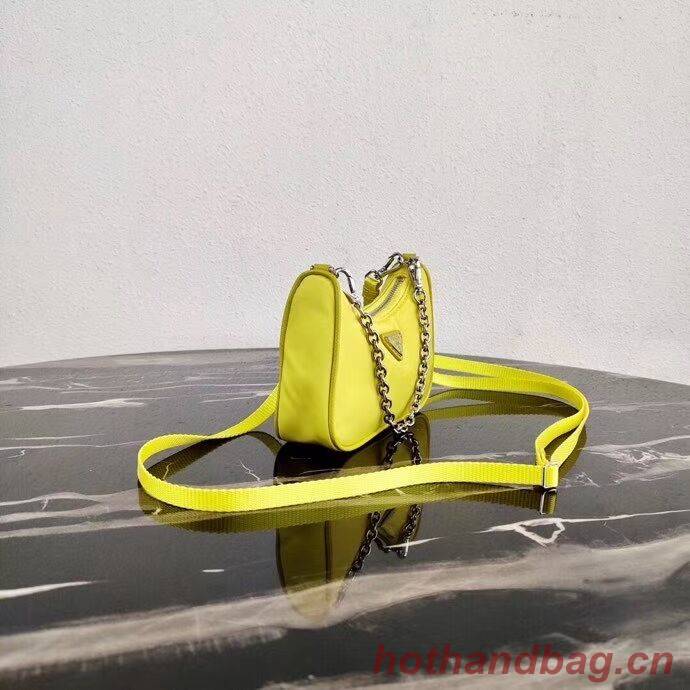 Prada Re-Edition nylon mini shoulder bag 1TT122 yellow Prada Re-Edition nylon mini shoulder bag 1TT122 yellow