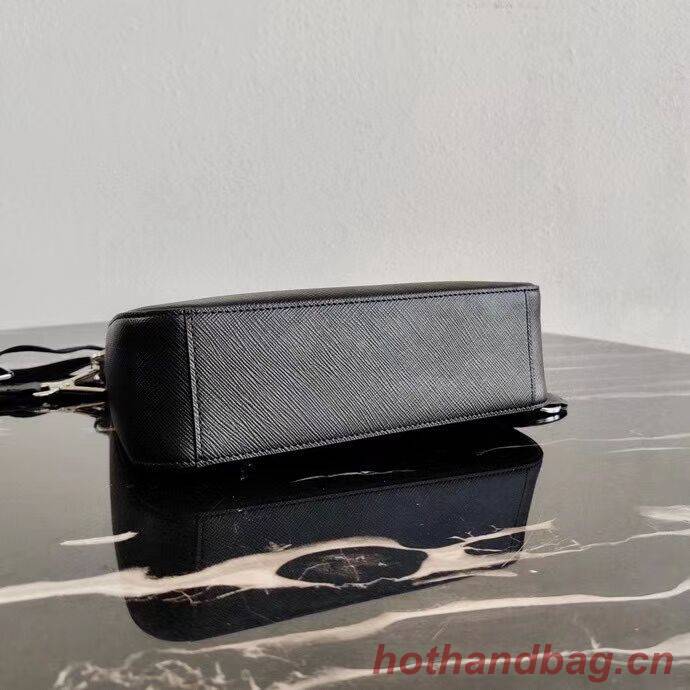 Prada Saffiano leather mini shoulder bag 2BH204 black Prada Saffiano leather mini shoulder bag 2BH204 black