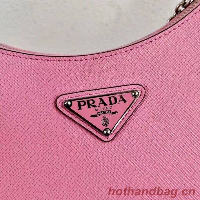 Prada Saffiano leather mini shoulder bag 2BH204 pink Prada Saffiano leather mini shoulder bag 2BH204 pink