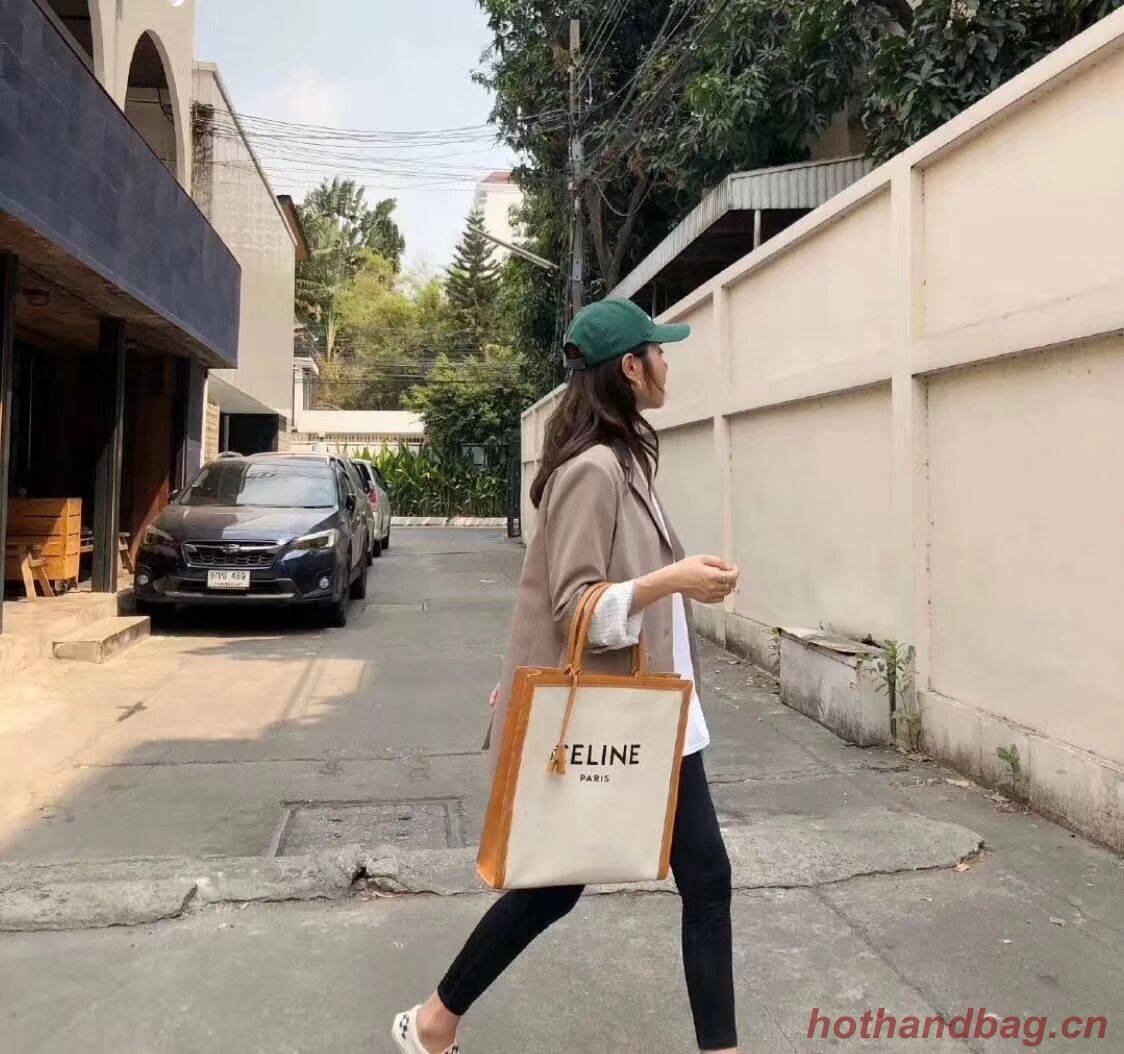 Celine TEEN TRIOMPHE BAG IN TRIOMPHE CANVAS AND CALFSKIN CL90402 white Celine TEEN TRIOMPHE BAG IN TRIOMPHE CANVAS AND CALFSKIN CL90402 white