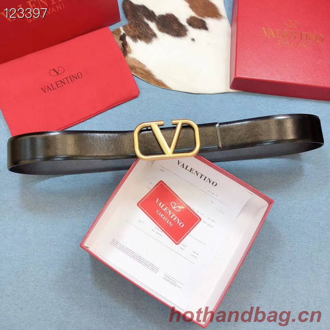 Valentino Original Calf Leather Belt wide 4.0CM 3603 black