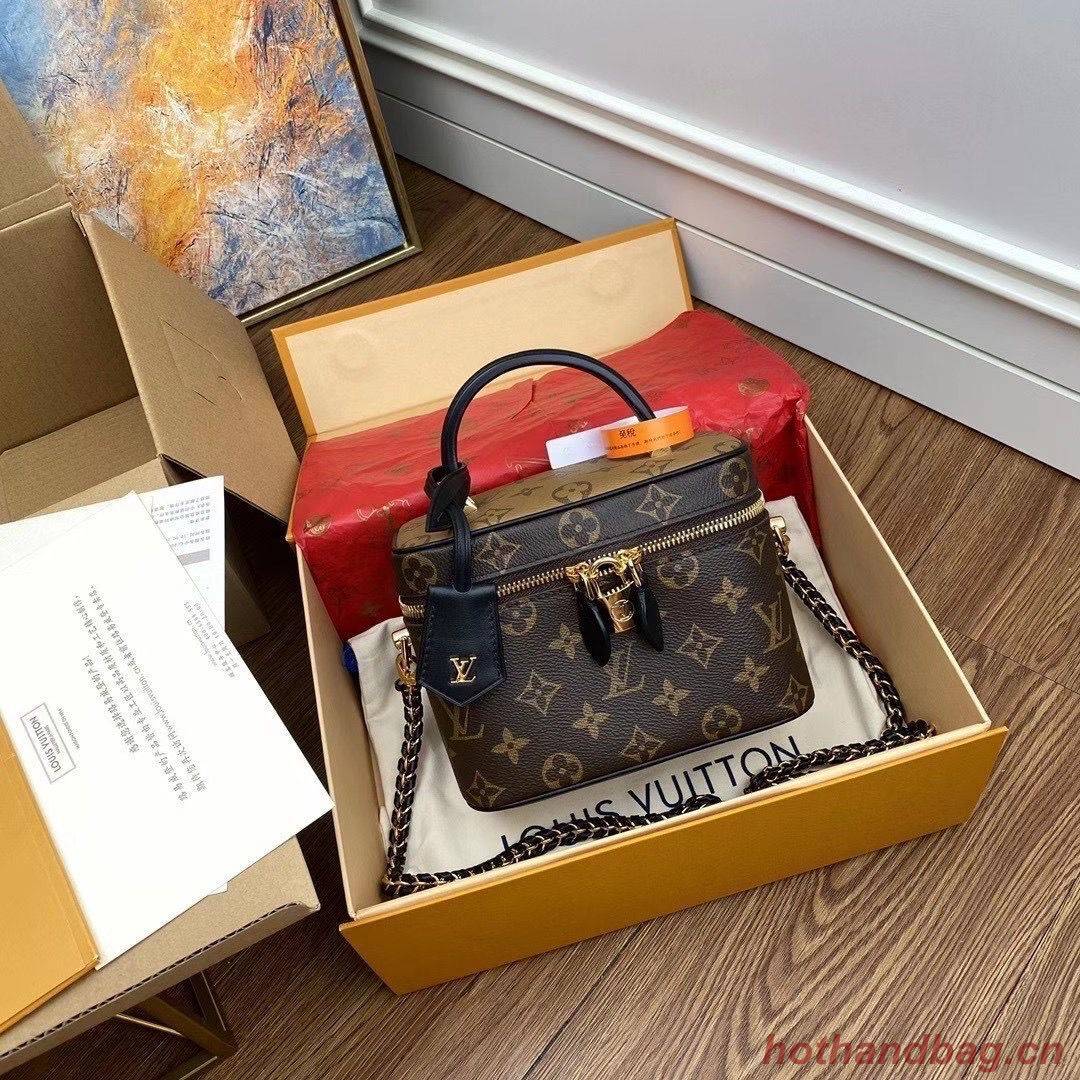 Louis Vuitton Monogram Canvas Reverse Nice Cosmetic Bag M45165 Black Louis Vuitton Monogram Canvas Reverse Nice Cosmetic Bag M45165 Black