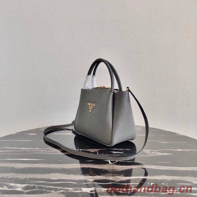 Prada Deer skin bag tote 1BC145 grey Prada Deer skin bag tote 1BC145 grey