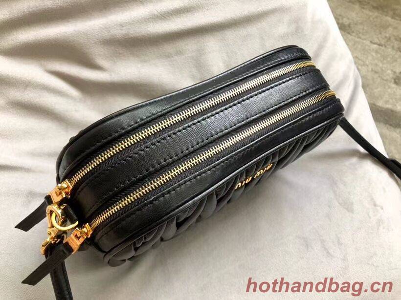 miu miu Matelasse Nappa Leather Shoulder Bag 5BH539A black miu miu Matelasse Nappa Leather Shoulder Bag 5BH539A black