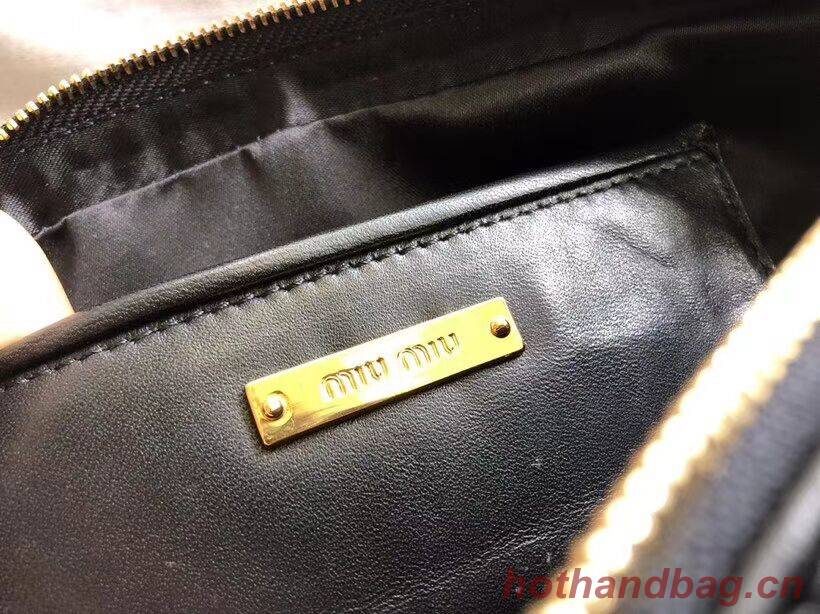 miu miu Matelasse Nappa Leather Shoulder Bag 5BH539A black miu miu Matelasse Nappa Leather Shoulder Bag 5BH539A black