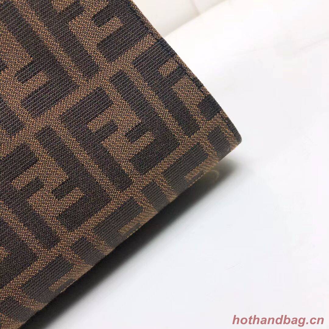 FENDI PEEKABOO X-TOTE canvas bag 8BH374A brown