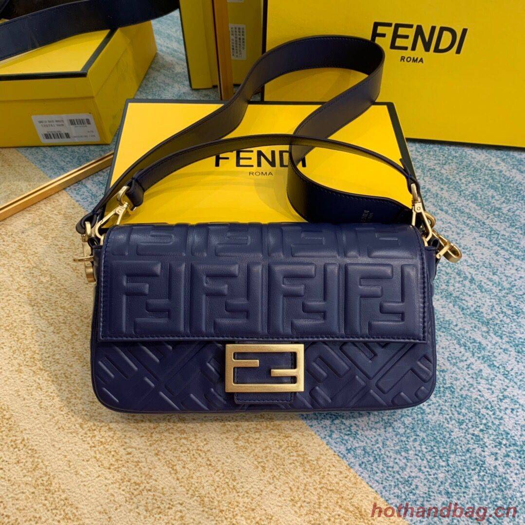 FENDI BAGUETTE Mini Shoulder Bag 8BS017 dark blue FENDI BAGUETTE Mini Shoulder Bag 8BS017 dark blue
