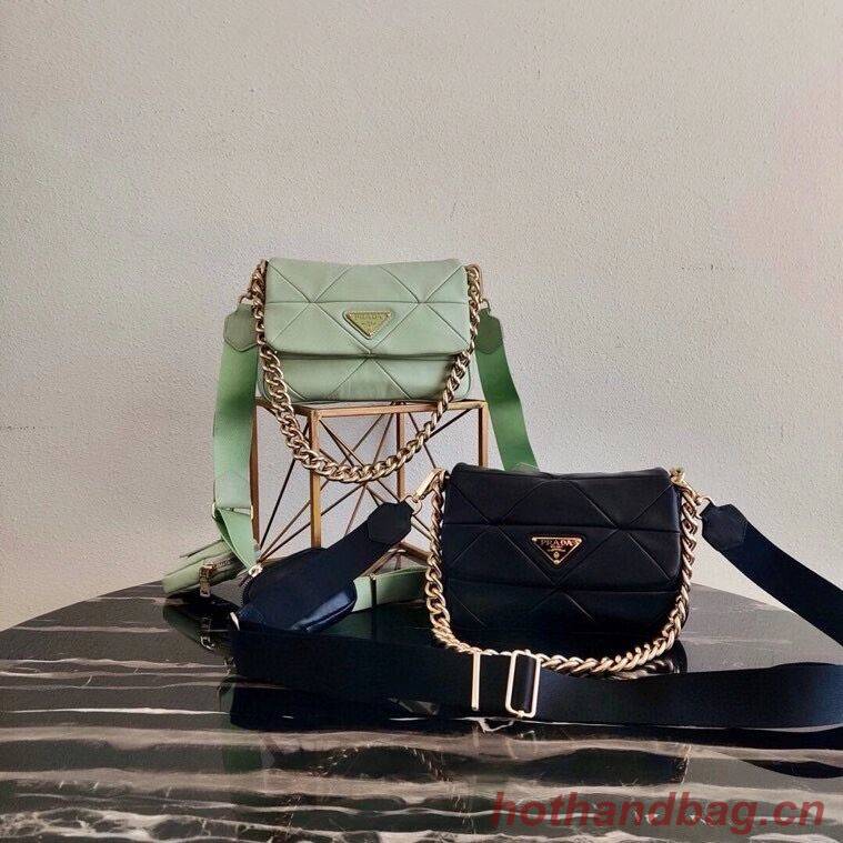 Prada Gaufre nappa leather shoulder bag 1BD292A black Prada Gaufre nappa leather shoulder bag 1BD292A black