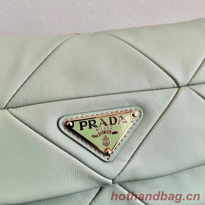 Prada Gaufre nappa leather shoulder bag 1BD292A light green Prada Gaufre nappa leather shoulder bag 1BD292A light green
