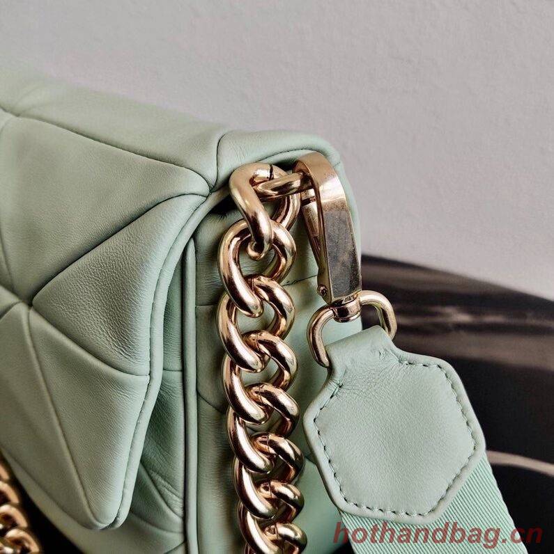 Prada Gaufre nappa leather shoulder bag 1BD292A light green Prada Gaufre nappa leather shoulder bag 1BD292A light green