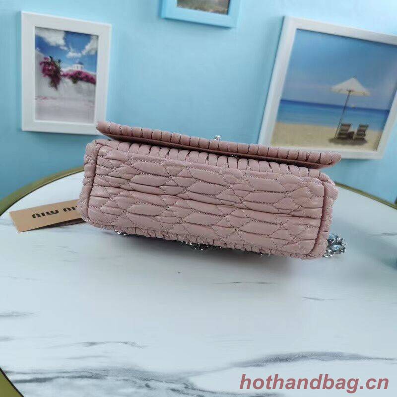 miu miu Matelasse Nappa Leather Shoulder Bag 5BP012M pink miu miu Matelasse Nappa Leather Shoulder Bag 5BP012M pink